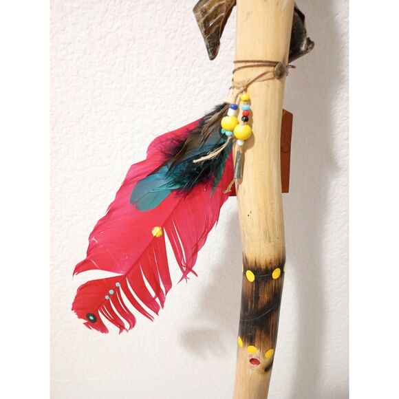 Native American Yokuts Footprint Central Valley California Walking Stick Cane - Picture 8 of 15